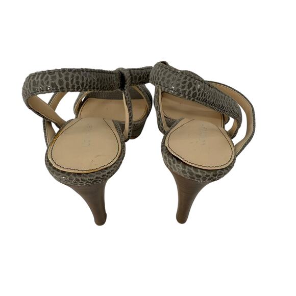 Calvin Klein High Heels Size 5.5 Gray Snakeskin Pattern Platform Prarie Stiletto - Picture 7 of 12